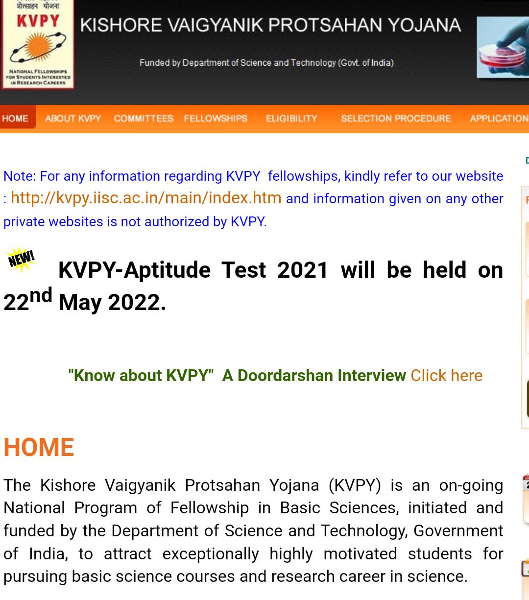 KVPY Aptitude Test CTS Academy
